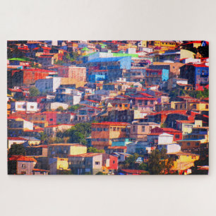 valparaiso colourful buildings jigsaw puzzle