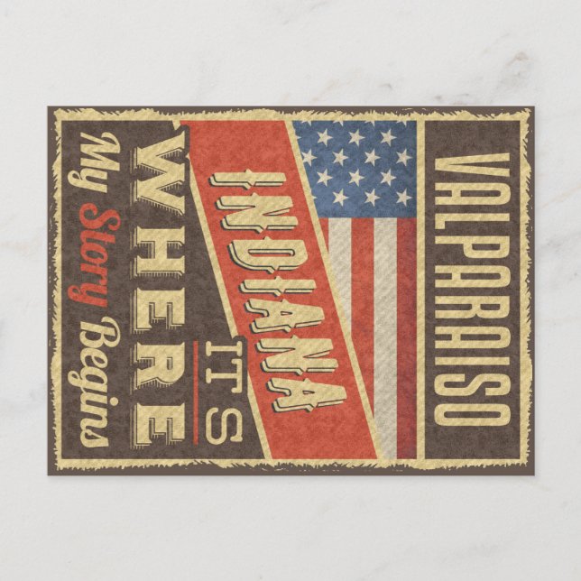 Valparaiso Indiana Postcard (Front)