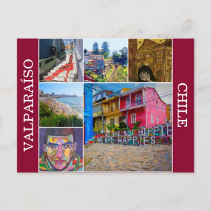 valparaíso scenes postcard