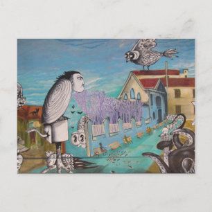 valparaíso surreal art postcard