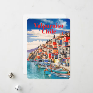 Valparaíso Travel Printable Poster -Chile Travel P Holiday Card