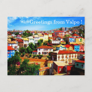 valpo chile postcard
