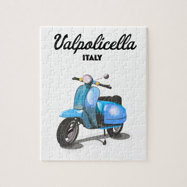 Valpolicella Italy Scooter poster Art Print Jigsaw Puzzle (Vertical)