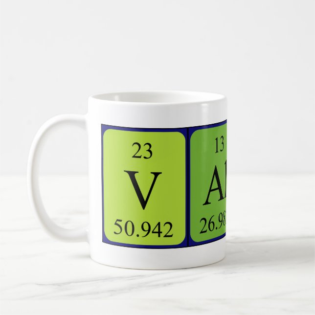 Valter periodic table name mug (Left)