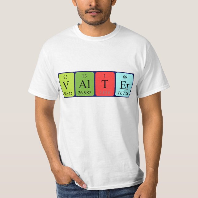 Valter periodic table name shirt (Front)