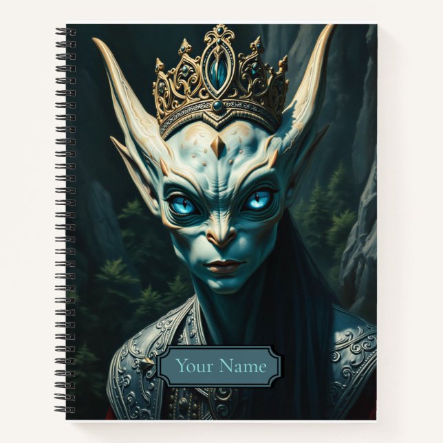 Valtharion the Ancient Elf King - Dark Fantasy Notebook (Front)
