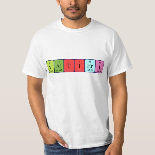 Valtteri periodic table name shirt (Front)