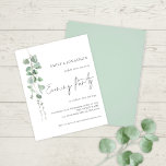 Value Eucalyptus Wedding Evening Party Invitation Flyer<br><div class="desc">Value Eucalyptus Wedding Evening Party Invitation. A great value) alternative WITHOUT ENVELOPES at SMALLER size 4.5” x 5.6” and at a budget price. (Standard A6 envelopes are the nearest size to fit) A Minimalist botanical style to invite your evening wedding guests. A set handwritten script for Evening Party and the...</div>