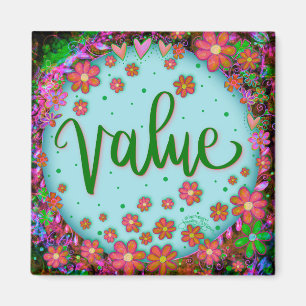 Value Floral Pretty Colourful Inspirivity Magnet