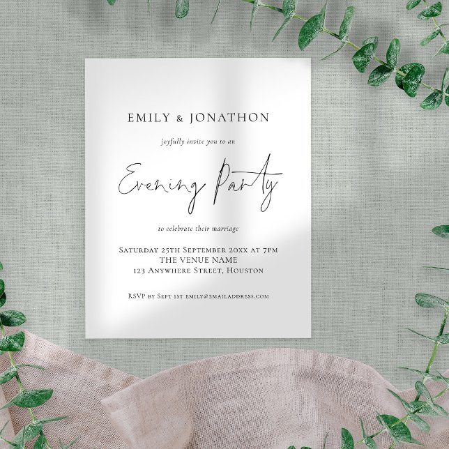 Value Script Wedding Evening Party Invitation Flyer (Creator Uploaded)