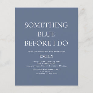 Value Something Blue Bridal Shower Invitation Flyer