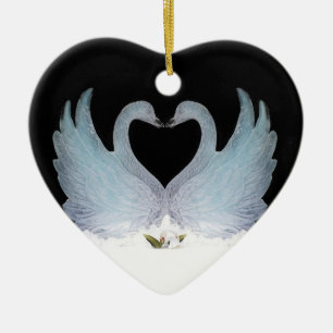 Valuegem Love Swans Hart Ornament
