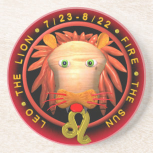 Valxart Leo zodiac round coaster
