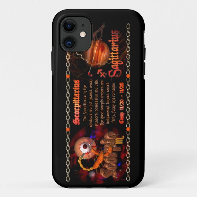 Valxart Scorpio Sagittarius zodiac Cusp Case-Mate iPhone Case (Back)