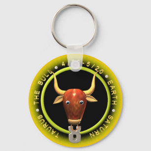 Valxart Taurus zodiac logo Key Ring