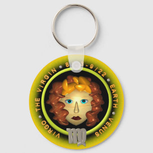 Valxart Virgo zodiac logo Key Ring