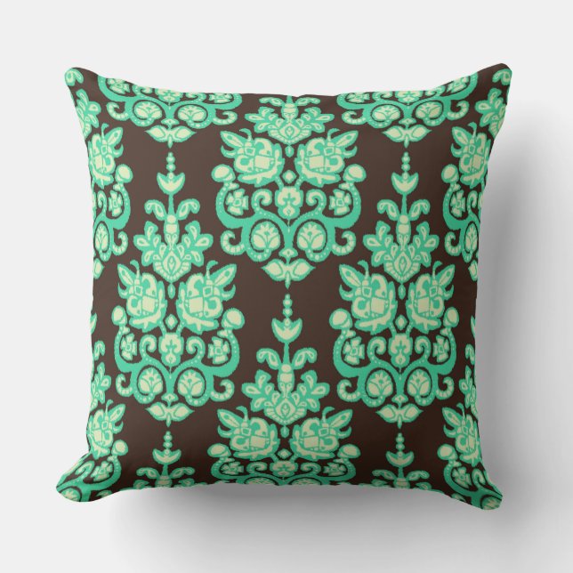 Vamil damask ikat cushion (Front)