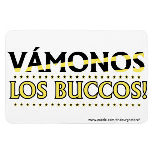 VAMONOS Los Buccos! Magnet! with store address XL Magnet