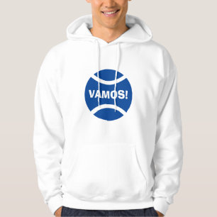 Vamos! Blue tennis ball hoodie for men