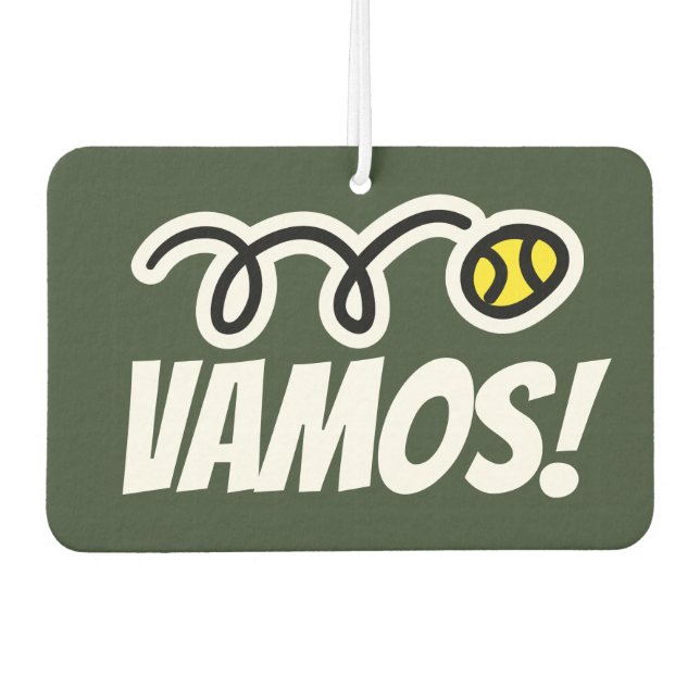 Vamos! Funny yellow tennis ball car air freshener (Front)