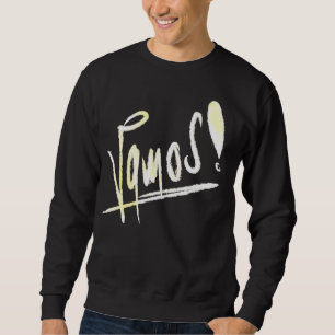 Vamos   handwritten graffiti typography sweatshirt