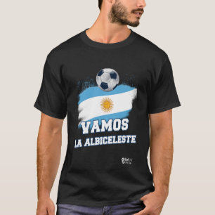 Vamos La Albiceleste Football Black T-Shirt