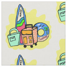 vamos pa la playa fabric