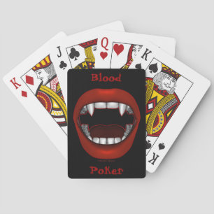 Vamp Mouth Design Playing Cards