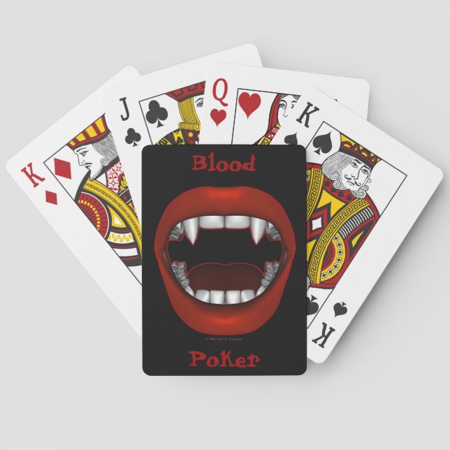 Vamp Mouth Design Playing Cards (Back)