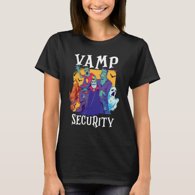 Vamp Security  Easy Halloween Costume T-Shirt (Front)