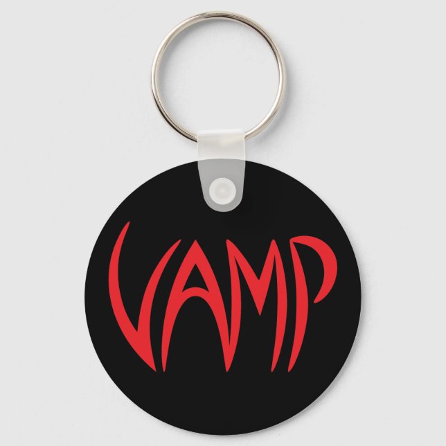 Vamp Text (Black/Red) Version Key Ring (Front)