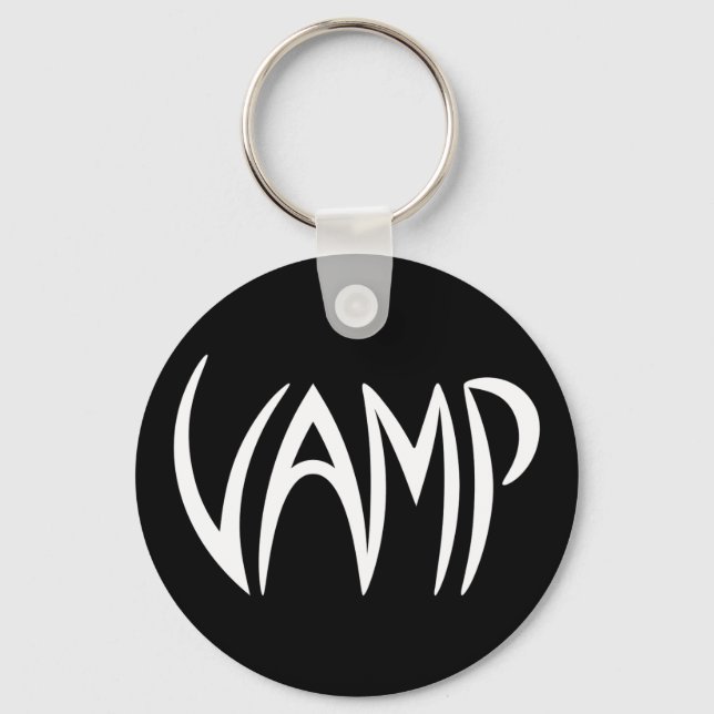 Vamp Text (Black/White) Version Key Ring (Front)