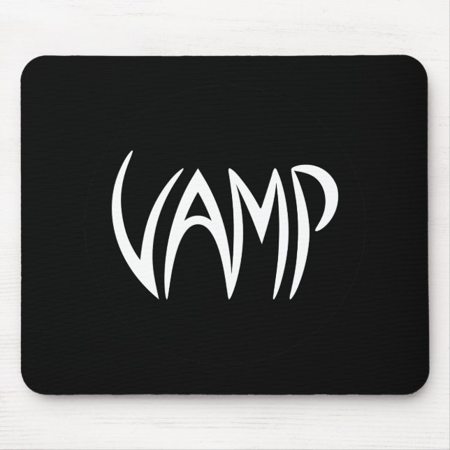 Vamp Text (Black/White) Version Mouse Mat (Front)