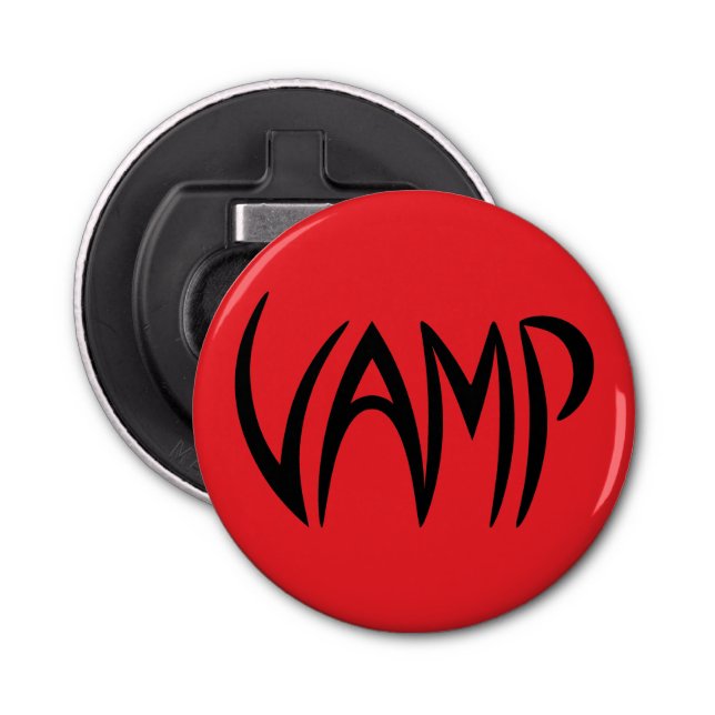 Vamp Text (Red/Black) Version Bottle Opener (Front)