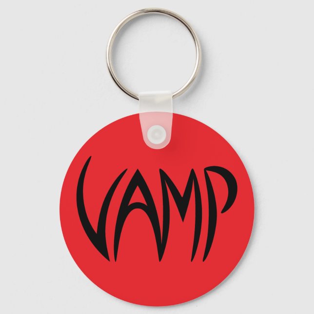 Vamp Text (Red/Black) Version Key Ring (Front)