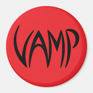 Vamp Text (Red/Black) Version Magnet