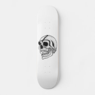 Vampir Schädel black and white design Skateboard