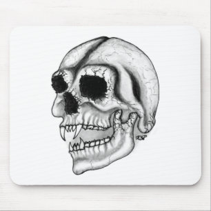Vampir skull black and white design mouse mat
