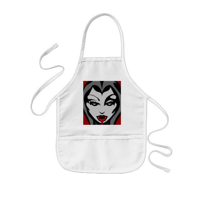Vampire Aprons Halloween Vampire Girl BBQ Apron (Front)