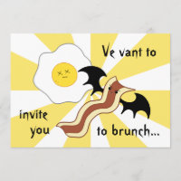 Vampire bacon and dead egg silly brunch