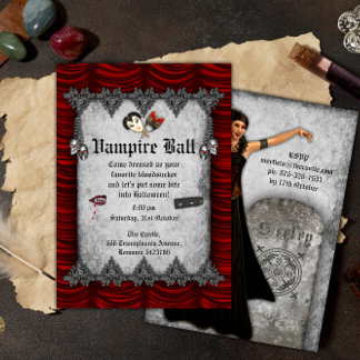 Vampire Ball Halloween Party Invitation