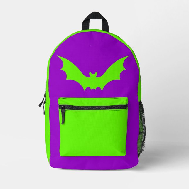 VAMPIRE BAT BACKPACK (PURPLE GREEN) (Front)
