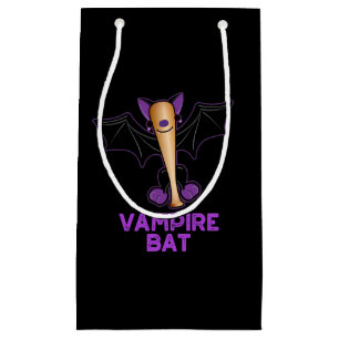 Vampire Bat Funny Baseball Pun Dark BG Small Gift Bag