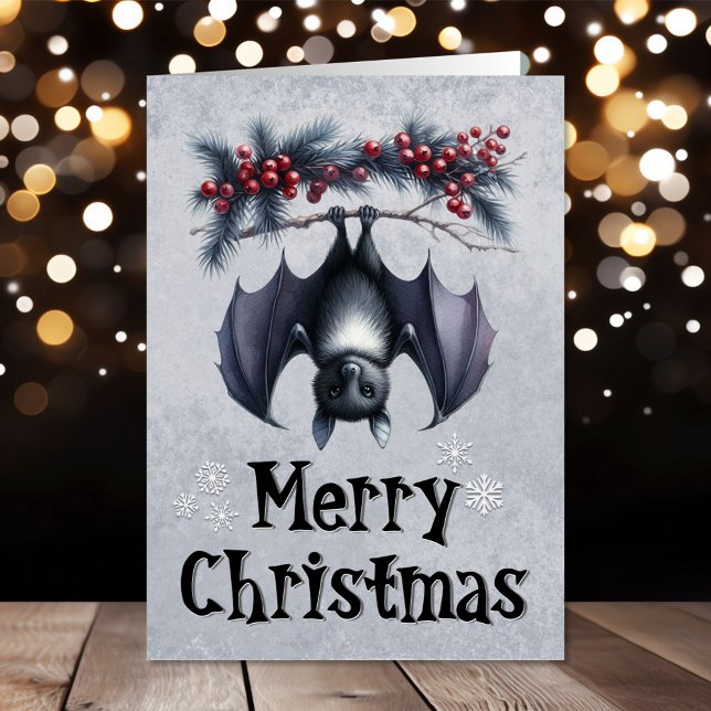 Vampire Bat Gothic Christmas Card (Creator Uploaded)