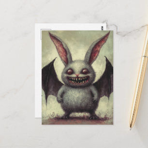 Vampire Bat Rabbit Horror Postcard