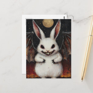 Vampire Bat Rabbit Postcard