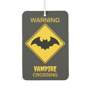 Vampire Bat Warning Halloween Car Air Freshener