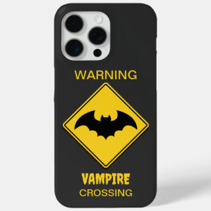 Vampire Bat Warning Halloween iPhone 15 Pro Max Case