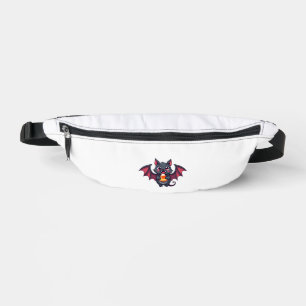 Vampire Bat with Candy � Cute Halloween T-Shirt Bum Bags