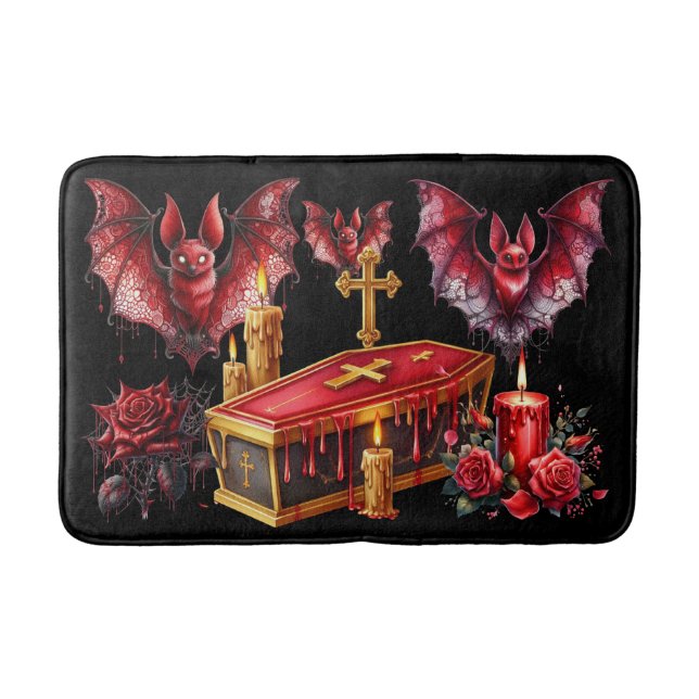 Vampire Bats Bath Mat (Front)